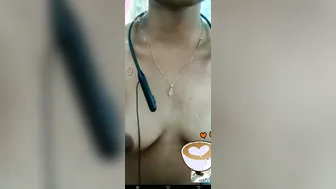 Cute GF Showing Small Boobs During Naughty Video Call