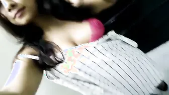 College GF Removing Her Bra For The Camera Slowly