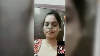 Cute GF Showing Her Small Tits On Video Call For Me