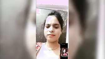Cute GF Showing Her Small Tits On Video Call For Me