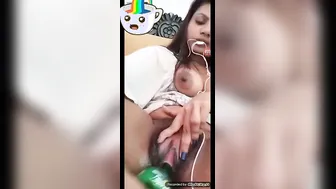 Horny GF Masturbating With Bottle Fucking Herself Deep