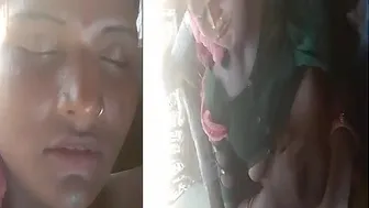 Village Wife Resting While He Films Her Exposed Breasts