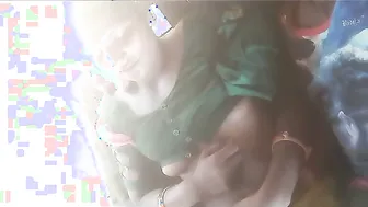 Village Wife Resting While He Films Her Exposed Breasts