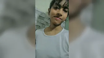 Desi GF Stripping Topless Revealing Perky Natural Boobs