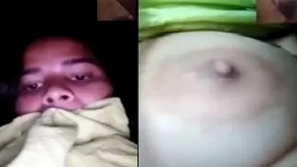 Village Babe Showing Off Tits During Naughty Video Call Session