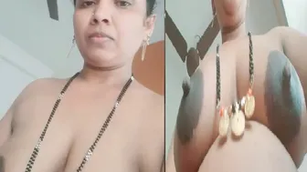 Dark Nipples South Wife Exposing Her Nude Body On Private Video