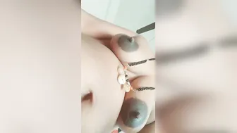 Dark Nipples South Wife Exposing Her Nude Body On Private Video