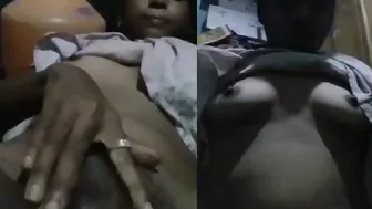 Horny Bhabhi Flashing Her Tits And Rubbing Her Pussy At Home