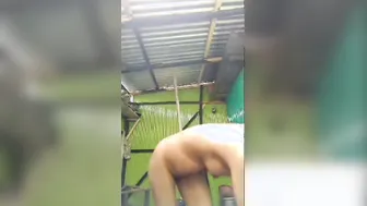 Village Cutie Soaping Up Naked Body Exposing Everything Freely