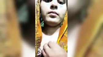 Bengali Babe Stripping Topless Teasing On Camera For Boyfriend