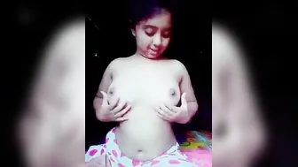 Bengali College Babe Showing Off Her Perky Tits On Camera Now
