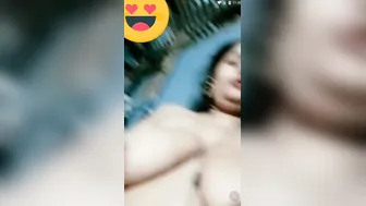 Unsatisfied Bhabhi Flaunting Her Big Natural Boobs On Secret Call