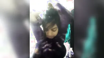 Naked GF Teasing Before Taking Her Steamy Nude Bath