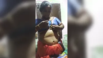 Tamil Aunty Spreading Legs Wide Exposing Her Mature Hairy Pussy