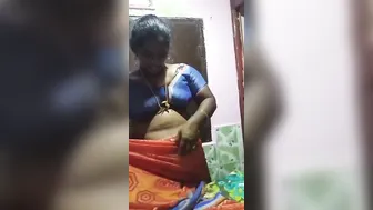 Tamil Aunty Spreading Legs Wide Exposing Her Mature Hairy Pussy