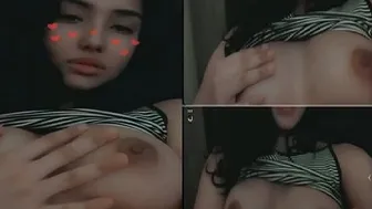 Bengali GF Flashing Her Perky Tits In Selfie Recording