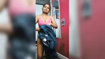 Wife Changing Her Saree Getting Caught On Camera By Someone
