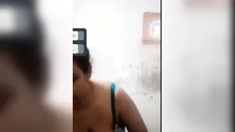 Busty Bhabhi Stripping Off Her Bra Showing Massive Natural Tits