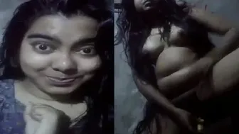 Long Haired Desi Babe Touching Herself Alone In Her Bedroom