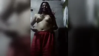 Long Haired Desi Babe Touching Herself Alone In Her Bedroom