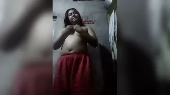 Long Haired Desi Babe Touching Herself Alone In Her Bedroom
