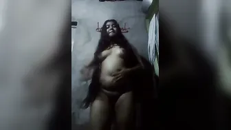 Long Haired Desi Babe Touching Herself Alone In Her Bedroom