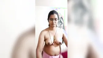 Wife Stripping Her Saree Revealing Her Beautiful Bare Tits