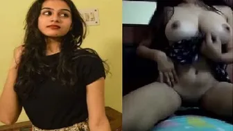 Busty GF Getting Naked Showing Huge Boobs In Bedroom