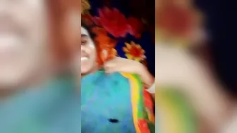 Village Girl Pulling Her Top Down Revealing Her Massive Boobs