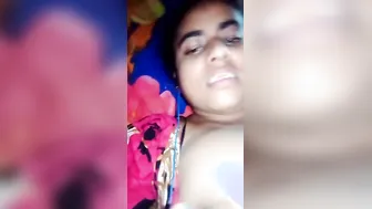 Village Girl Pulling Her Top Down Revealing Her Massive Boobs