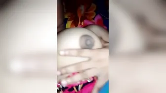 Village Girl Pulling Her Top Down Revealing Her Massive Boobs