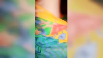 Village Girl Pulling Her Top Down Revealing Her Massive Boobs