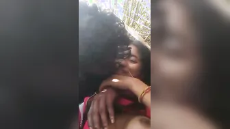 Pressing My GFs Big Boobs Outdoors Caught On Cam
