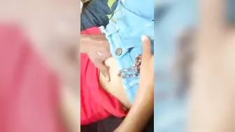 Pressing My GFs Big Boobs Outdoors Caught On Cam