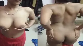 Desi GF Slowly Stripping Down Before Fingering Herself