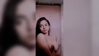 Desi Girl Stripping Naked Showing Off Her Massive Natural Boobs