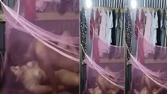 Village Couple Fucking Inside Mosquito Net Late At Night