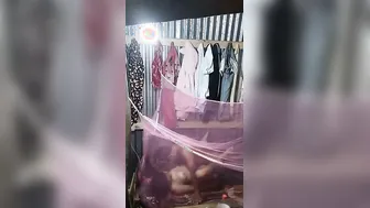 Village Couple Fucking Inside Mosquito Net Late At Night