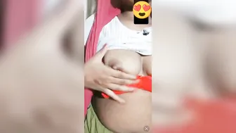 Beautiful Babe Exposing Perky Boobs On Steamy Video Call Sex