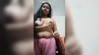 Chubby Bengali GF Stripping Naked Showing Off Her Big Tits