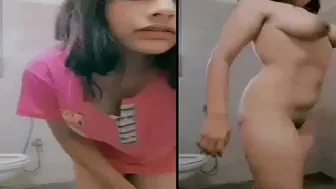 Desi Babe Stripping Completely Naked In Homemade Viral Clip