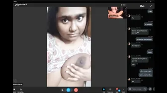 Desi Babe Playing With Her Massive Natural Boobs Just For Me