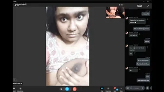 Desi Babe Playing With Her Massive Natural Boobs Just For Me