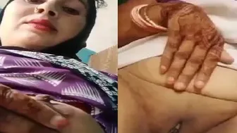 Village Wife Playing With Her Big Tits And Pussy On Camera