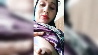 Village Wife Playing With Her Big Tits And Pussy On Camera