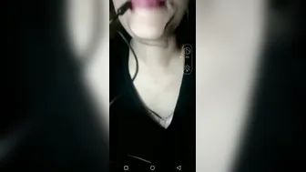 Slim Babe Flashing Her Tits On Video Call With Her Boyfriend