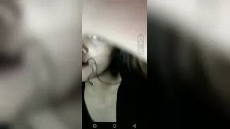 Slim Babe Flashing Her Tits On Video Call With Her Boyfriend