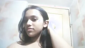 My GF Showing Off Her Perky Tits Taking Bathroom Selfies
