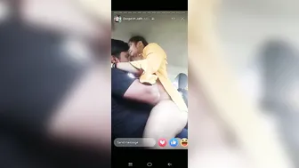 Busty GF Riding Him In The Car Getting Wild Outdoors