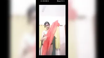 Desi GF Flashing Her Round Tits During Late Night Cam Show